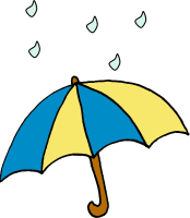 umbrella with some raindrops