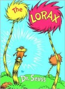 book cover for "The Lorax" by Dr. Seuss 