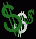 graphic with dollars signs