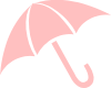 clip art of small pink umbrella