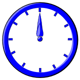 clip art of clock at midnight