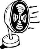 black and white fan clipart