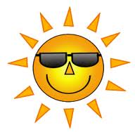sun wearing sunglasses clipart