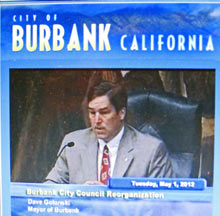 Photo: FLLewis/Media City G -- Dave Golonski elected mayor by Burbank City Council May 1, 2012