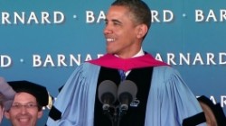prez at Barnard College May 14, 2012 fro white house.gov Photo: Whitehouse.gov -- President Obama delivered the commencement address at Barnard College in New York City May 14, 2012