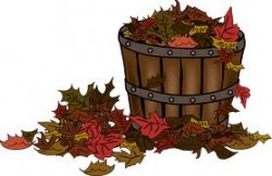 fall leaves and bucket clip art 