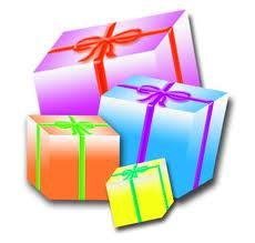 Christmas gifts colorful clipart