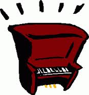 piano brown upright clipart