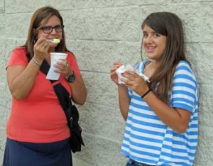Photo: FLLewis/Media City G -- Two customers enjoy a treat during "Ladies Night Out" Burbank August 30, 2013