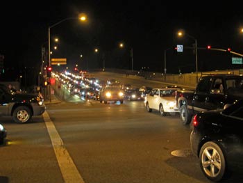 Photo: FLLewis/Media City G -- Flash mob car event backsup traffic on Burbank Boulevard at Victory Boulevard in Burbank August 13, 2013