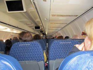 Photo: FLLewis/Media City G -- Passengers on board American Airlines flight 254 November 12, 2013