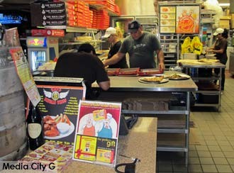 Photo: FLLewis/Media City G -- Some of the crew at Big Mama's and Papa's Pizzeria 321 East Alameda Avenue Burbank May 1, 2014