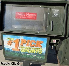 LA Daily News news rack on Hollywood Way Burbank September 13, 2014 