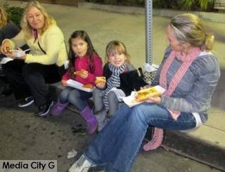 Photo: FLLewis / Media City G -- Pink's fans of all ages enjoyed free hot dogs at the Toluca Lake Open House December 5, 2014 