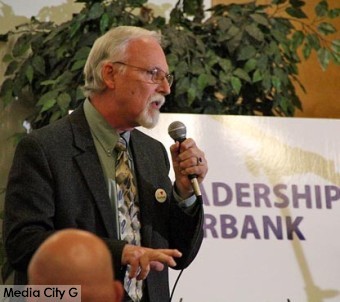 Photo: Greg Reyna / Freelancer /Media city G -- City Council candidate David Nos speaks directly to the audience during a forum at Woodbury University in Burbank January 28, 2015