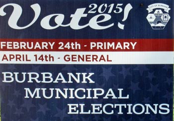 Burbank election 2015 sign 