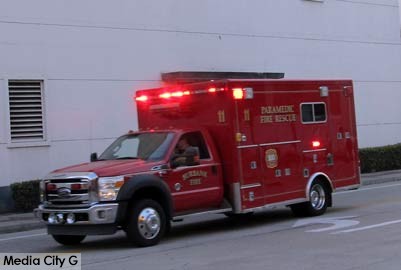 Photo: FLLewis / Media City G -- Stand-off ends peacefully in Burbank and paramedics took the suspect to a local hospital February 17, 2015