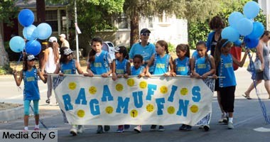 Photo: FLLewis / Media City G -- "Ragmuffins" team marched in the Annual Ponytail Softball Jamboree parade in Burbank June 27, 2015