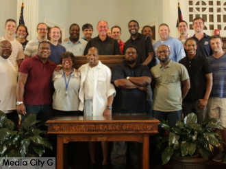 Ministers visited Dexter Avenue Baptist Church where Rev. Dr. Martin Luther King, Jr. preached Montgomery, AL August 13, 2015