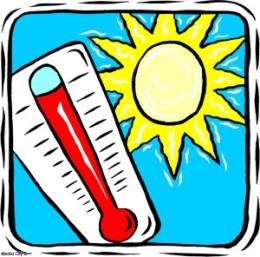 hot sun thermometer clip art 