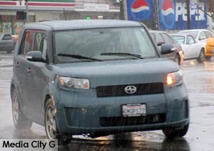 Photo: FLLewis/ Media City G -- Motorists had to be extra careful on the wet slick streets in Burbank January 5, 2016