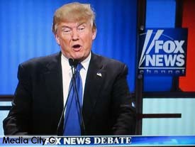 Photo: FLLewis / Media City G -- Donald Trump at Fox News Republican debate Detroit, Michigan March 3, 2016