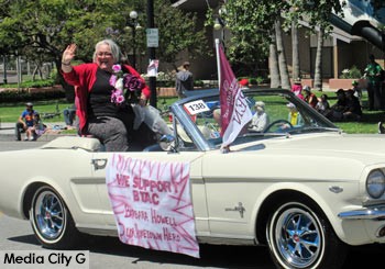 Photo: FLLewis / Media City G -- Burbank Temporary Aid Center CEO, Barbara Howell, in Burbank on Parade April 23, 2016