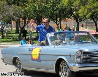 Photo: FLlewis /Media City G -- Burbank council member, Dr. David Gordon, in Burbank on Parade April 23, 2016
