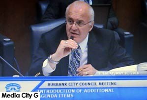 Photo: FLLewis / Media City G -- Interim city Manager Ron Davis at Burbank City Council meeting May 10, 2016