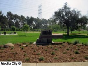 Photo: FLLewis / Media City G --The newly redesigned Johnny Carson Park in Burbank June 30, 2016