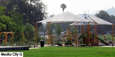 Photo: FLLewis / Media City G -- New playground equipment at Johnny Carson Park in Burbank July 1, 2016
