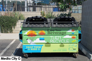 Photo: FLLewis / Media City G -- Colorful recycle bin at the Verdugo Park Recreation Center 3201 West Verdugo Ave. Burbank September 7, 2016