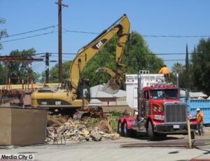 Photo: FLLewis/ Media City G -- Major work going on at the sit of the new Chick-fil-A in Burbank June 11, 2018