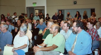 008_17A Photo: FLLewis/ Media City G -- A big turnout for the Burbank Police Commission's first public forum on Wednesday, August 18, 2010 in the Community Services Building