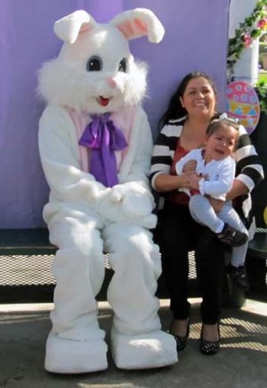 Photo: FLLewis/Media City G -- Not everyone was happy to meet the Easter Bunny like this baby who cried during the encounter at the Spring Egg-Stravaganza at McCambridge Park in Burbank March 30, 2013