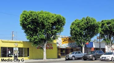 Photo: FLLewis / Media City G -- Two shuttered businesses, Peggy Woods Pet Emporium and the Jelly Bean Factory along with two empty stores on Hollywood Way in Burbank Friday July 31, 2015