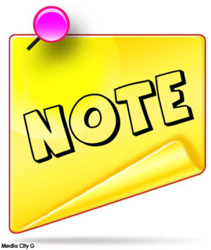 note yellow and pink clipart